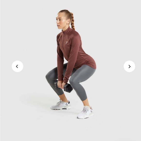 Gymshark 1/4 Zip Slim Fit Workout Top - Picture 6 of 6